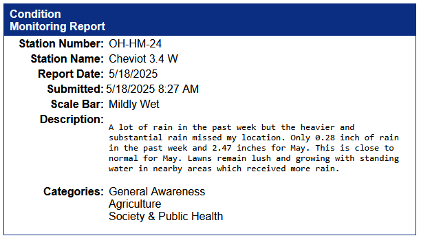 condition monitoring report